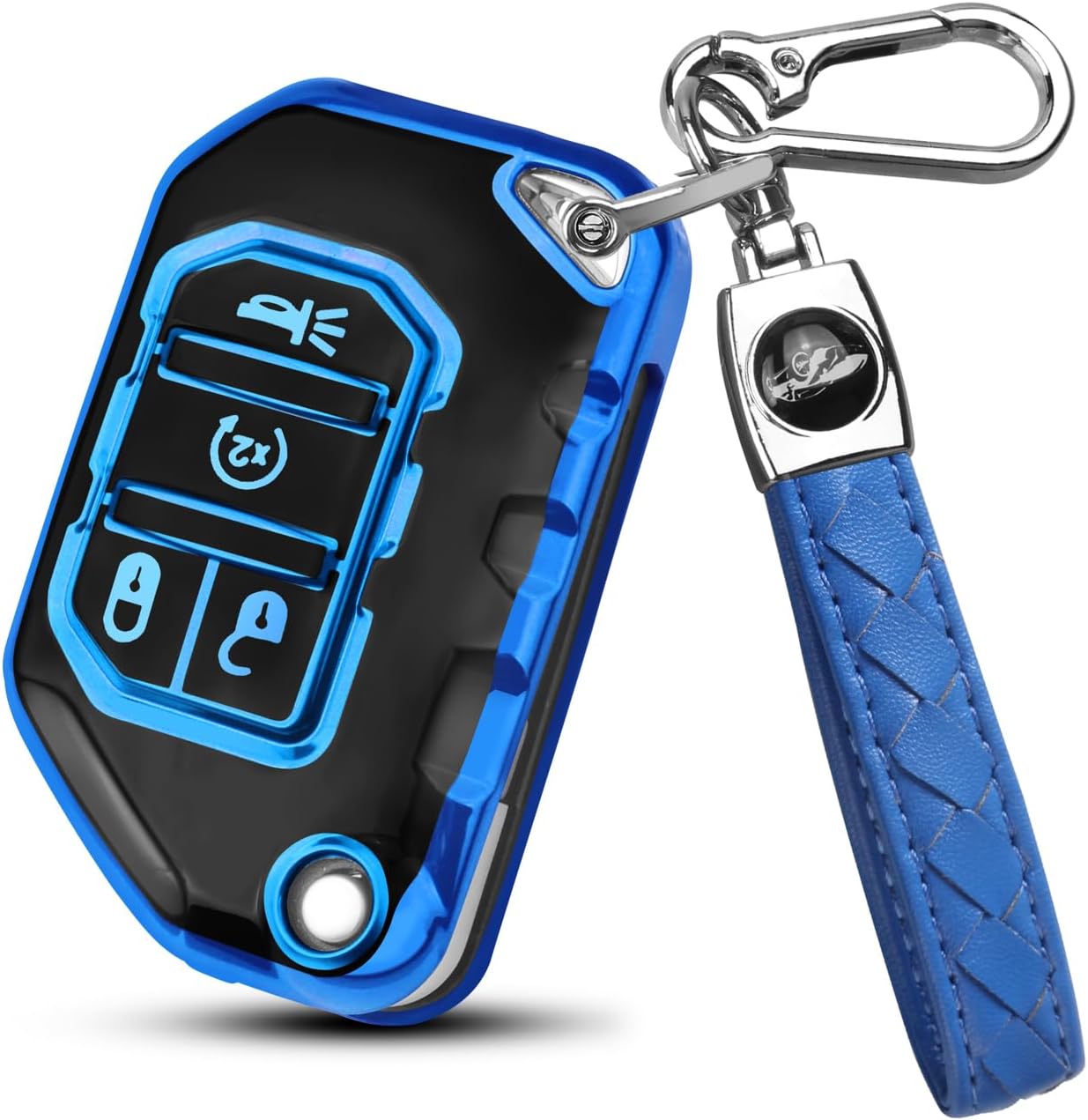 Funda llavero Jeep comp JL Gladiator Rubicon azul