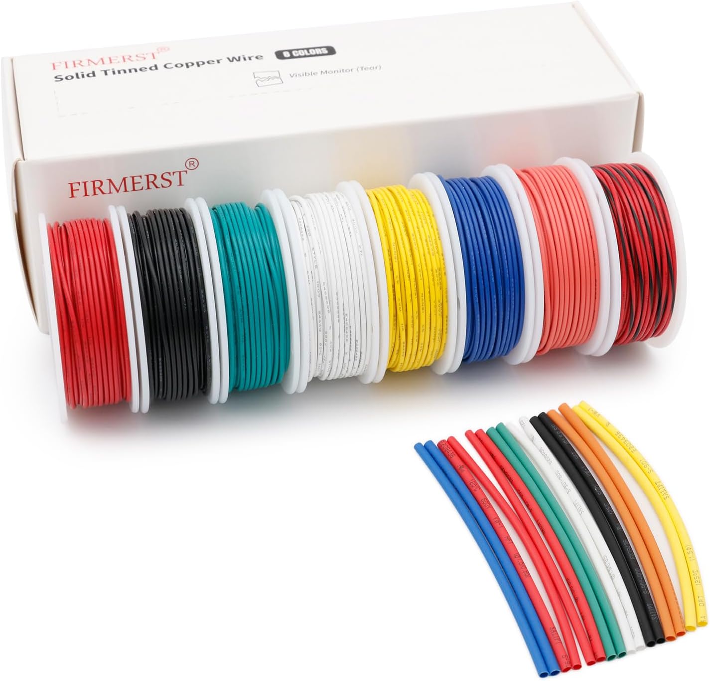 Kit cables cobre estañado 22 30pies 8 colores