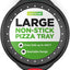 Bandeja pizza antiadherente 13pulg acero carbono con asas silicona