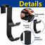 4 Ganchos Ajustables para Valla Piscina Negro Resistente