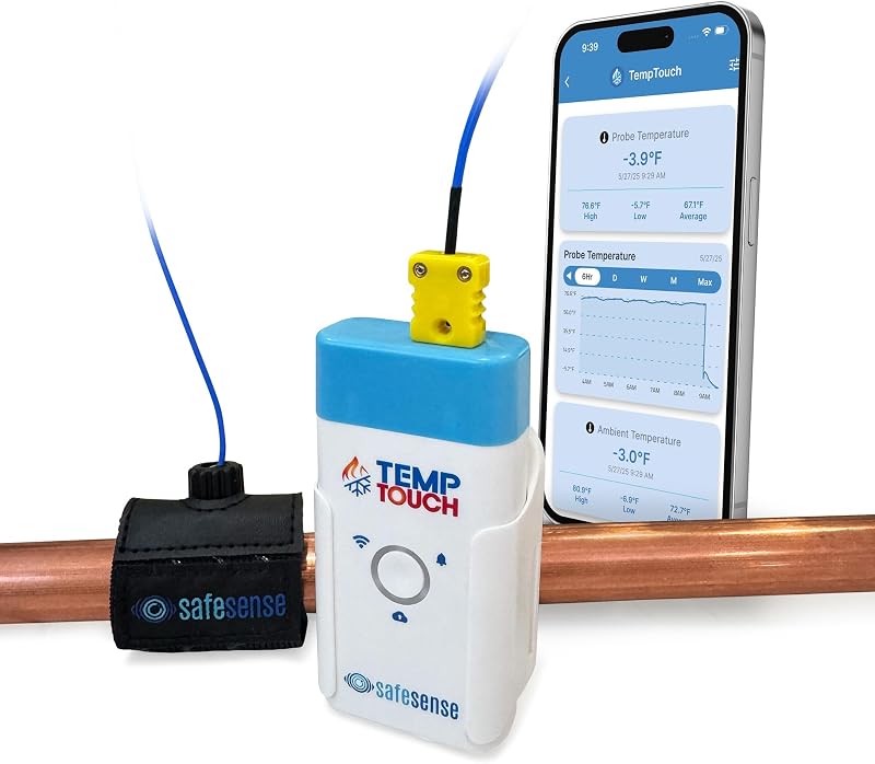 Sensor temperatura humedad WiFi para fontanería HVAC