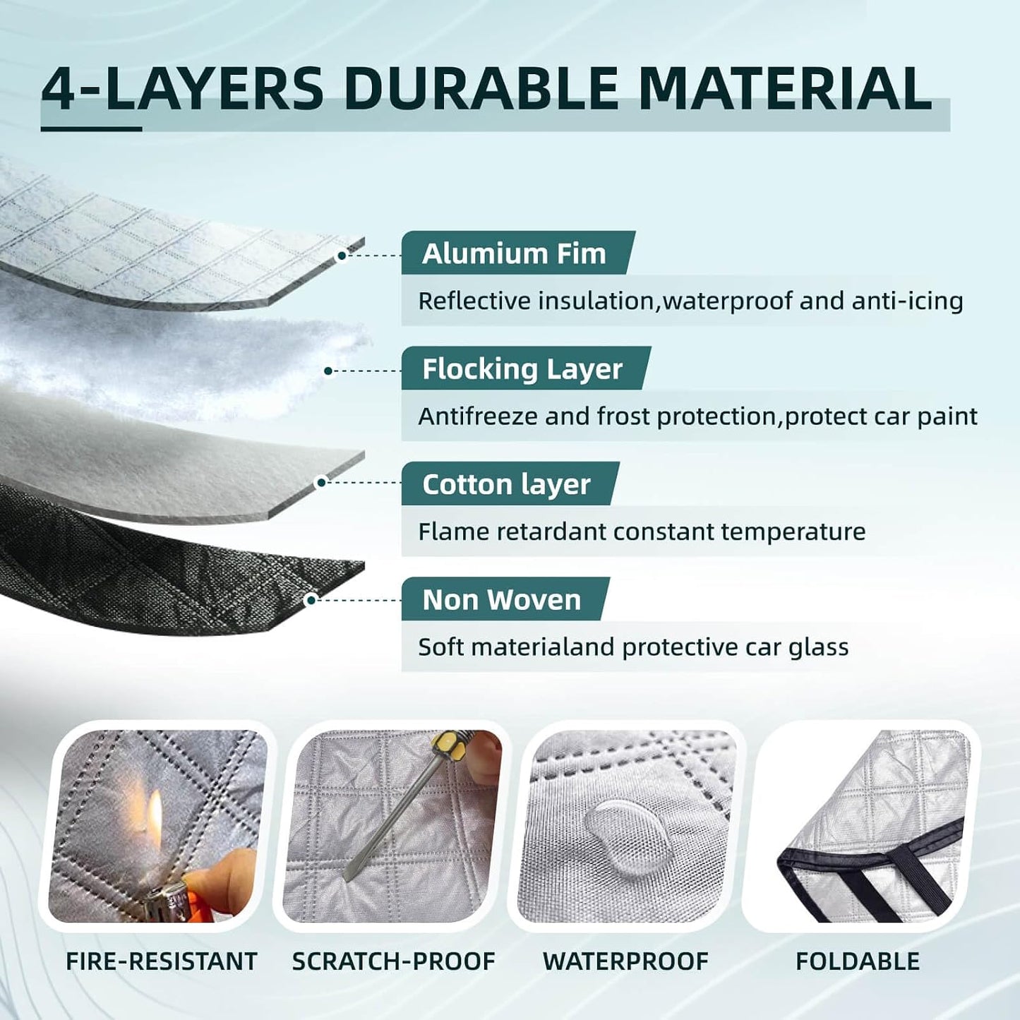 Funda parabrisas Chevy Equinox 2016 magnética 4 capas
