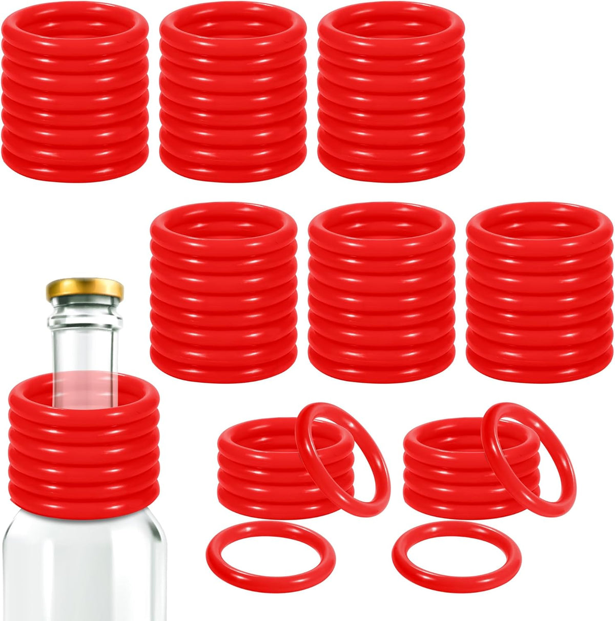 60 Anillos Plástico 2.1pulg para Lanzamiento Regalos Carnaval