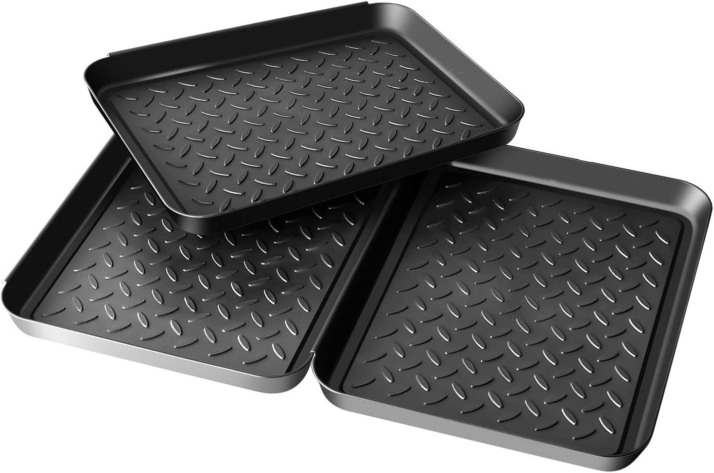 Bandeja tapete botas 3 pzas negras secado agua perros