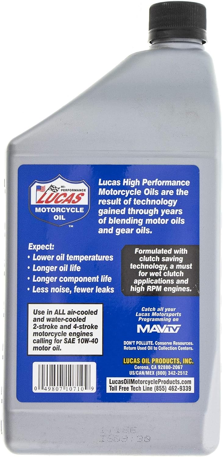 Aceite motor 10W40 semisintético 1qt motocicleta