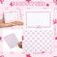 Tarjetas de mesa con lazo rosa para fiesta de cumpleaños y boda 3.5 x 2.5 pulgadas
