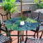 Mantel redondo exterior con agujero paraguas ajustable