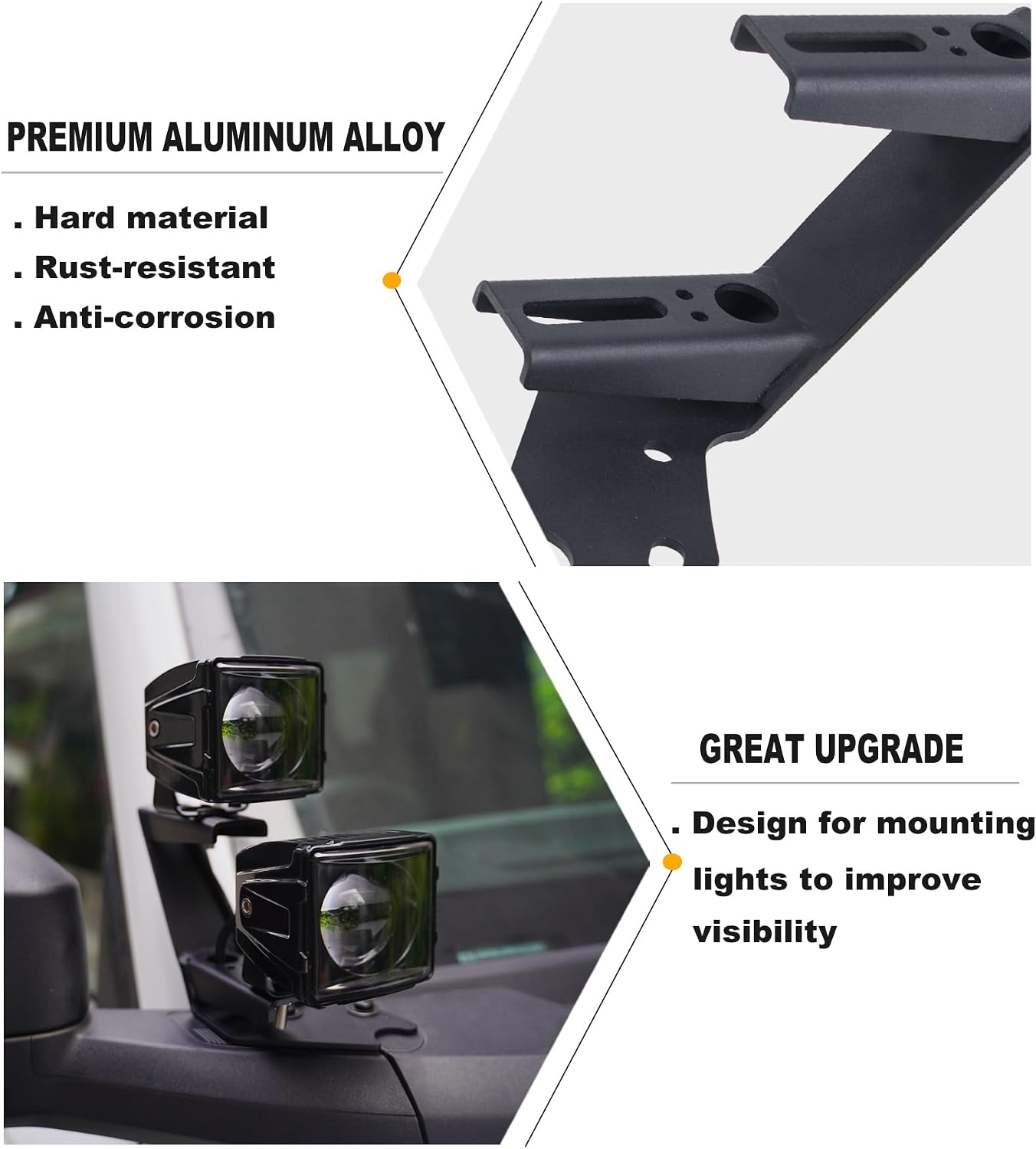 Soporte luz pilar doble comp Ford Bronco 21-24