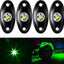 Lámpara LED 4uds para Jeep ATV SUV camión barco trailer verde
