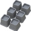 Elevadores cama 3" 6 Pzas para sofá mesa color gris