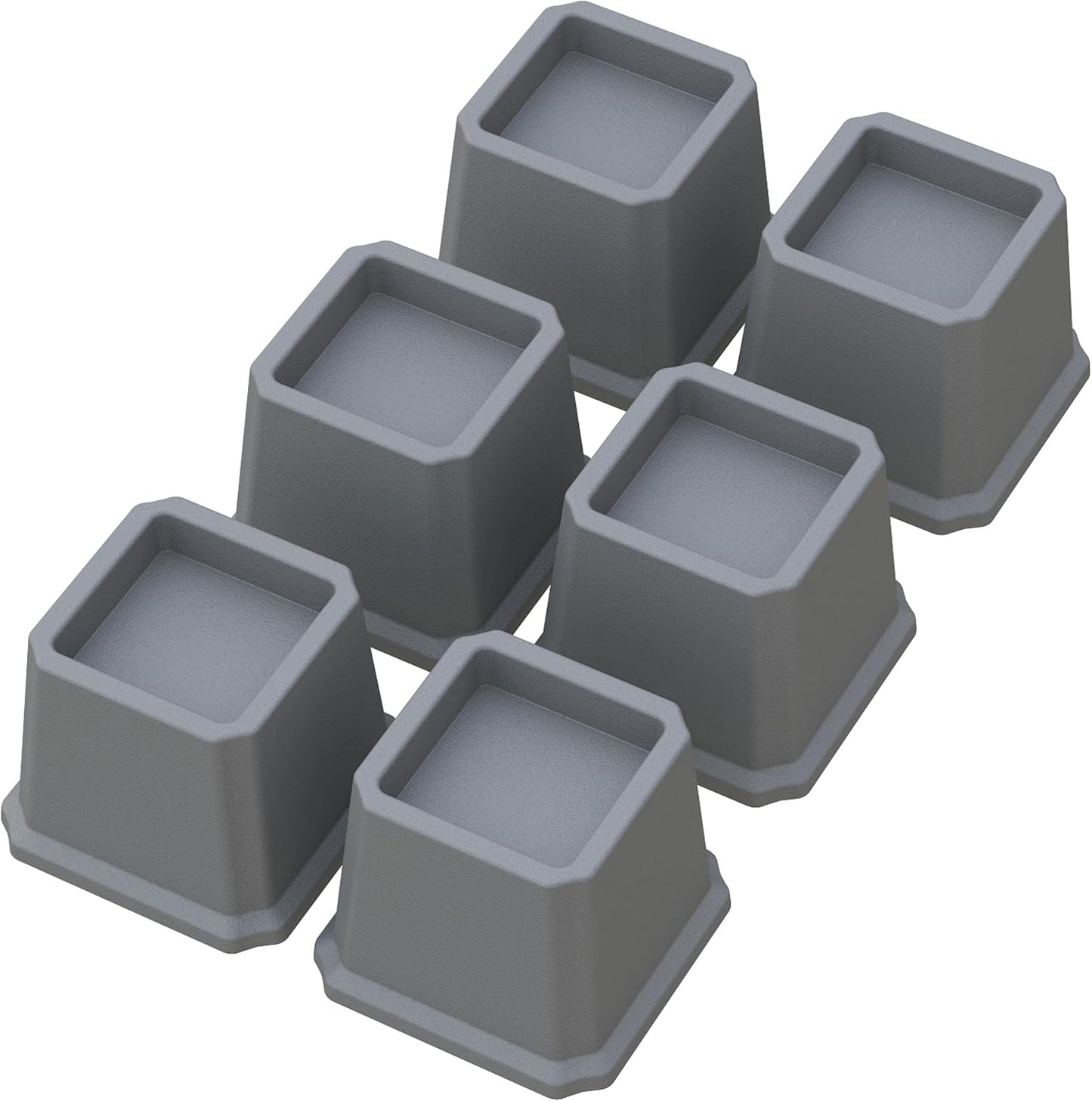 Elevadores cama 3" 6 Pzas para sofá mesa color gris