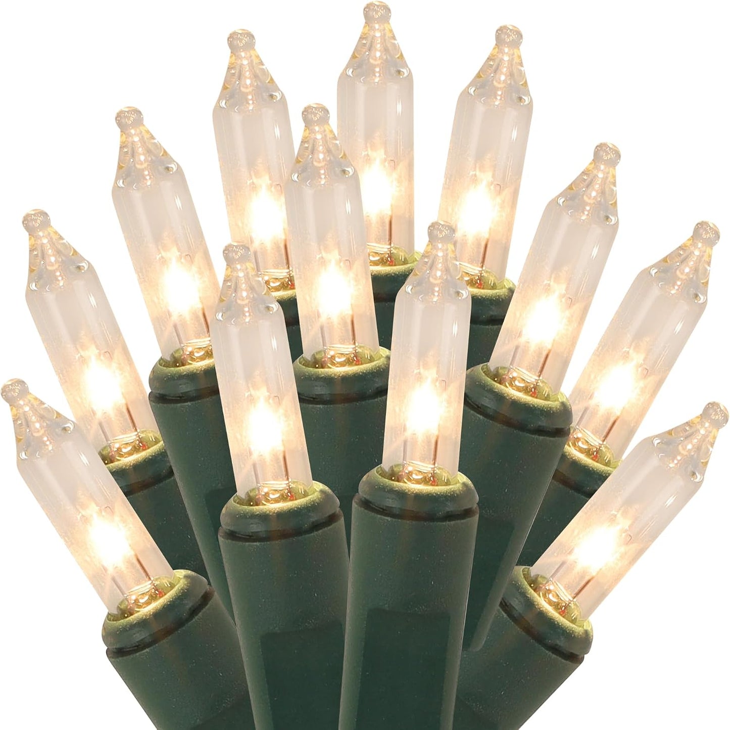 Tira luces navidad transparentes 100uds interiores exteriores