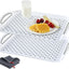 Bandeja antiderrap con asas para servir 2 pzas color blanco