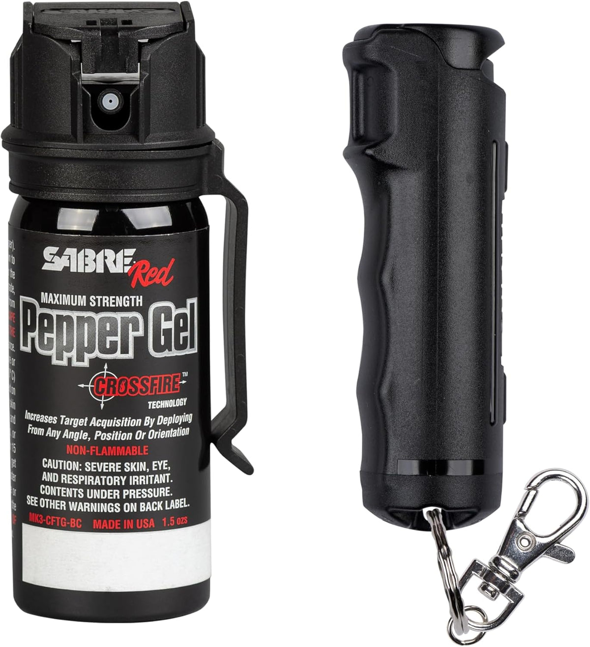 Gel pimienta Crossfire con clip cinturón y tapa abatible