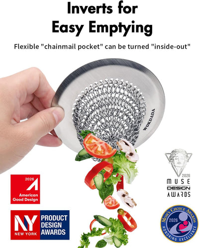 Colador fregadero acero inox 304 reversible fácil limpieza