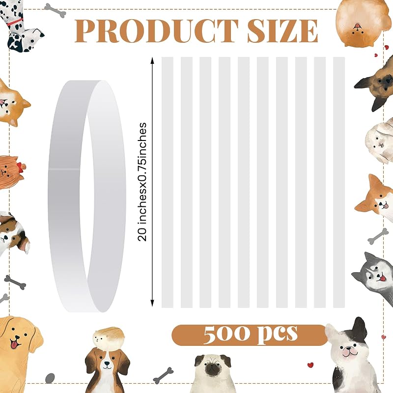 500 Collares Papel Ajustables 20pulg Perros