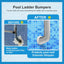 Topes escalera piscina enterrada tapones goma 1.9"