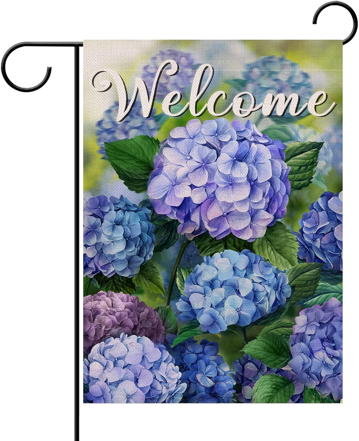 Bandera jardín flores primavera hortensias decoración