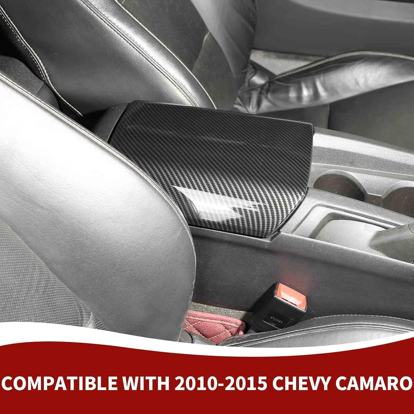 Funda consola central Camaro 2010-15 fibra carbono