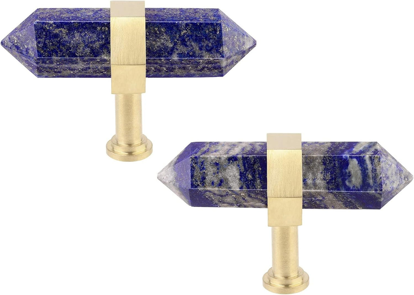 2 Pomas Cristal para Cajones Decoración Hogar Lapislázuli