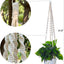 Colgador plantas cesta madera soporte decorativo bohemio