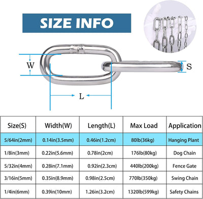 Cadena acero inox 5/64pulg x5ft para comederos pájaros