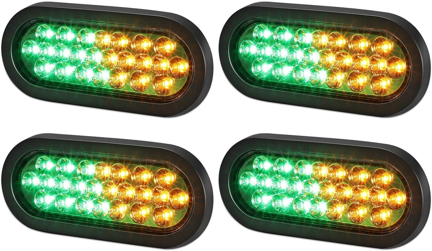 Luces estroboscópicas ovaladas 24 LED IP67 para remolque