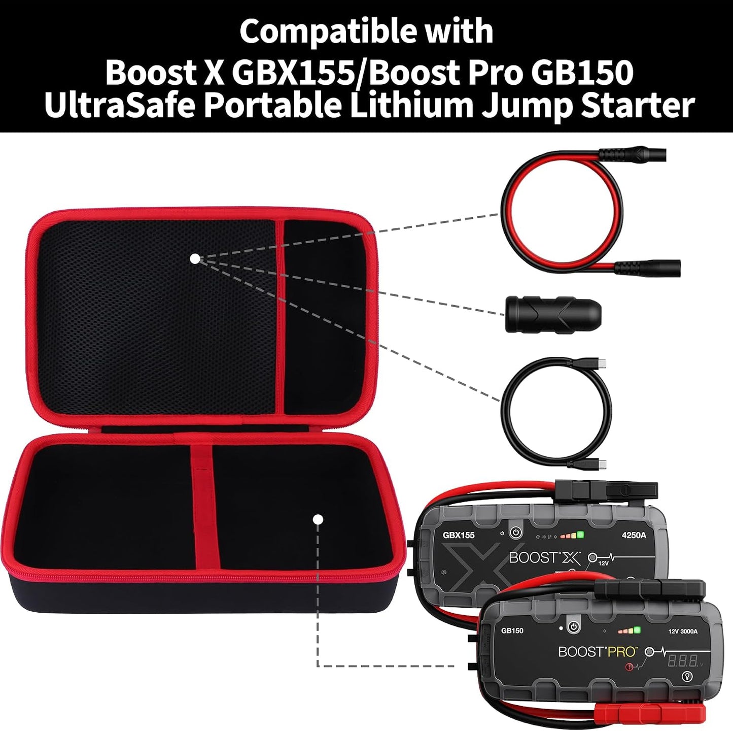 Estuche almacenamiento comp Boost X GBX155 GB150 batería