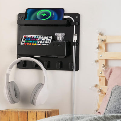 Estante pared organiz. adhesivo dormitorio