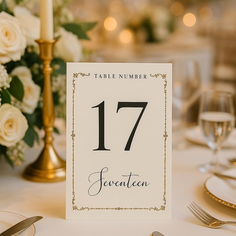 Números mesa boda doble cara relieve con tarjeta 4x6pulg