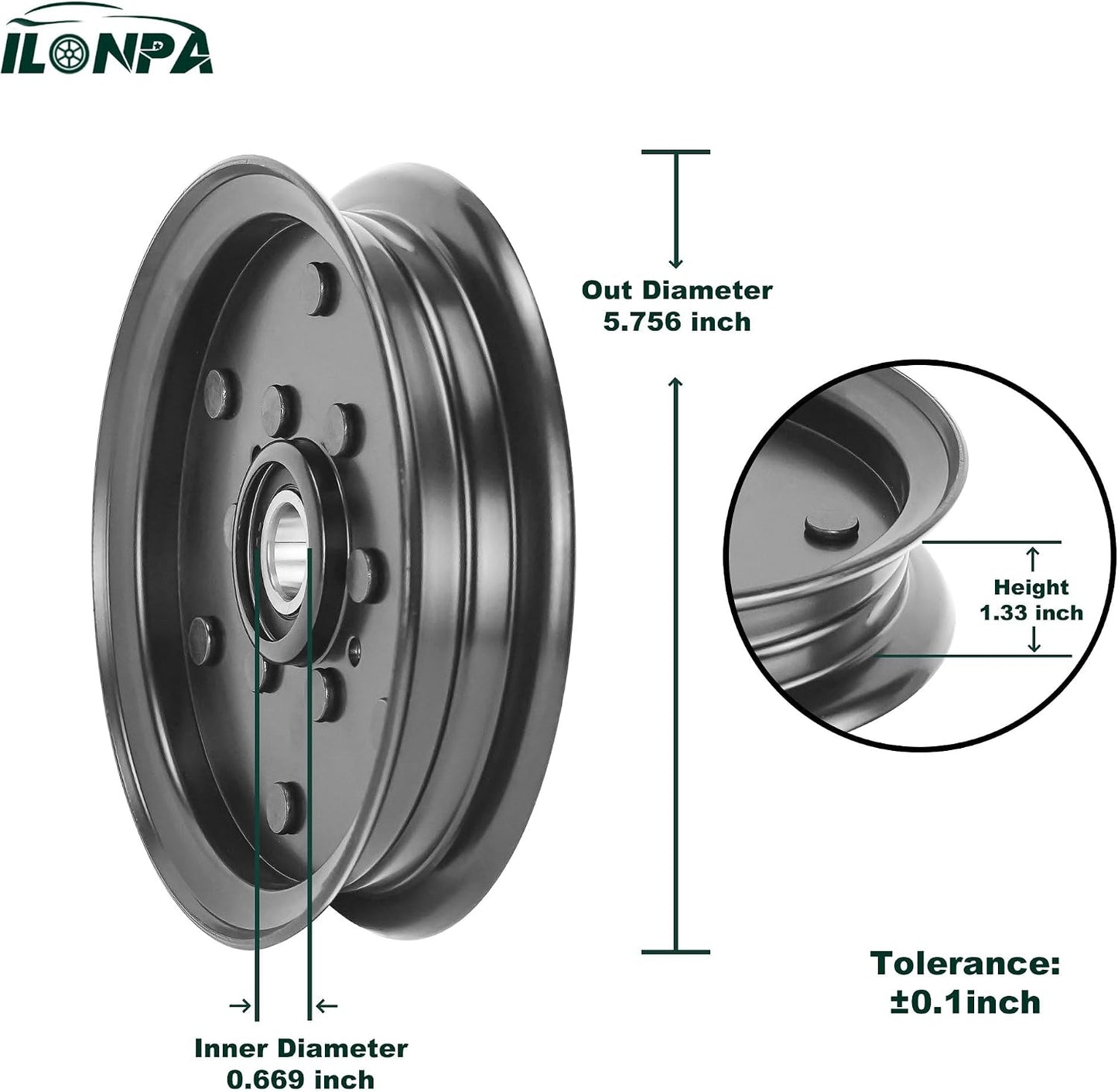 Polea tensora Exmark Hustler John Deere Toro pack 2