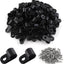 100 Clips Cable Negro 5/16pulg Organizador Cables