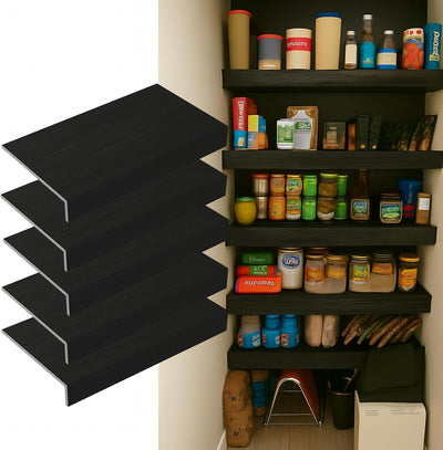 5 Fundas Negras Madera Sintética Estantes Alambre Impermeables