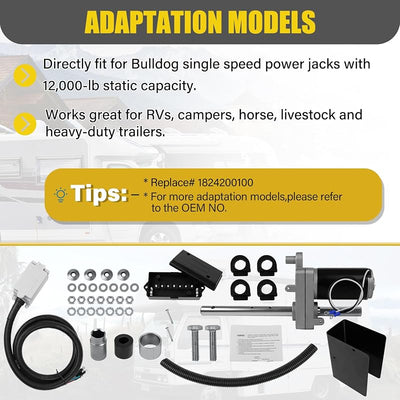 Kit gato eléctrico una velocidad para RV compat Bulldog