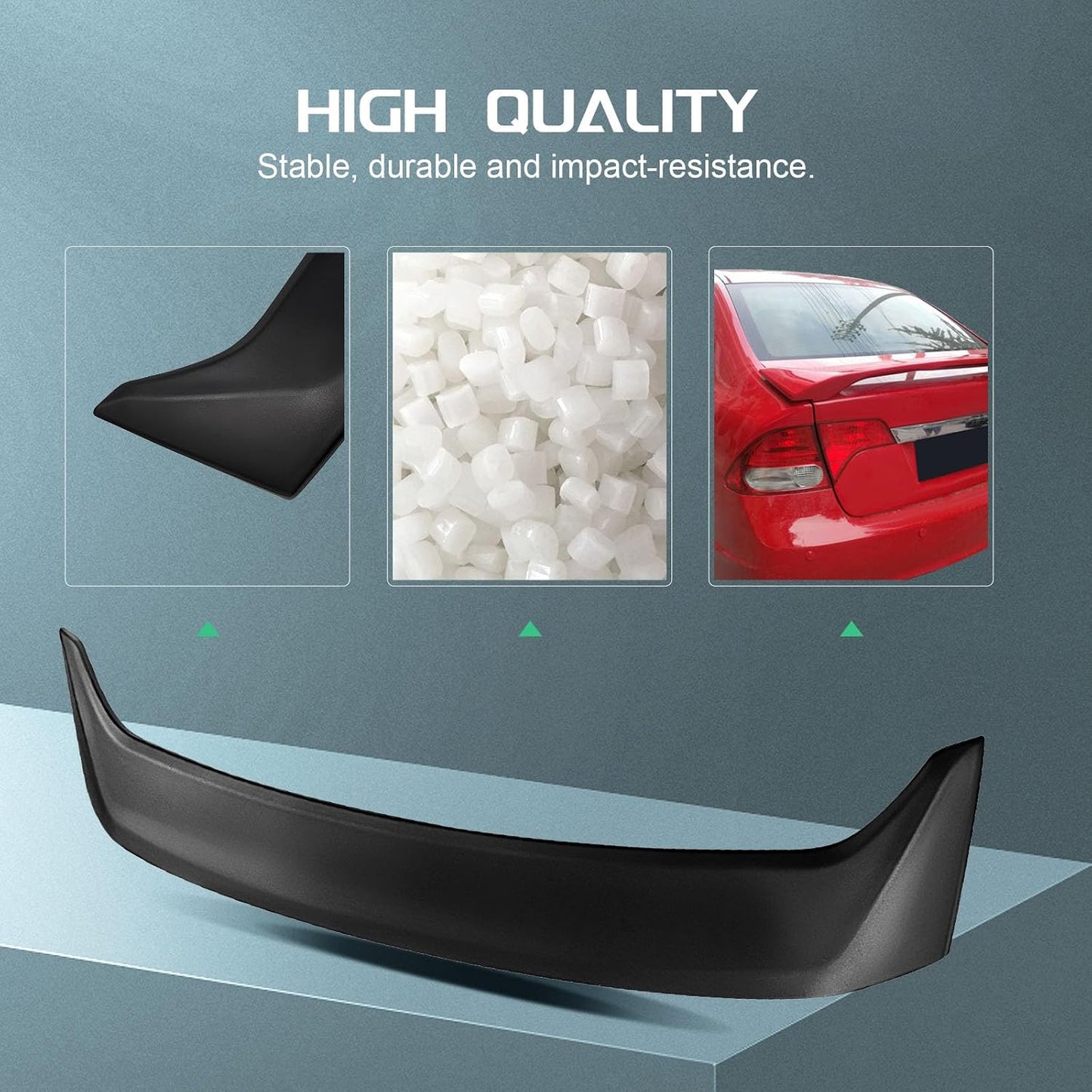 Alerón trasero ABS 1 pieza negro mate Honda Civic 06-11