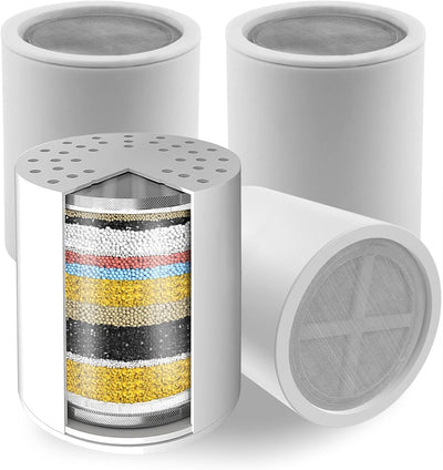 4 Cartuchos Filtro Ducha 20 Etapas Cloro Metales