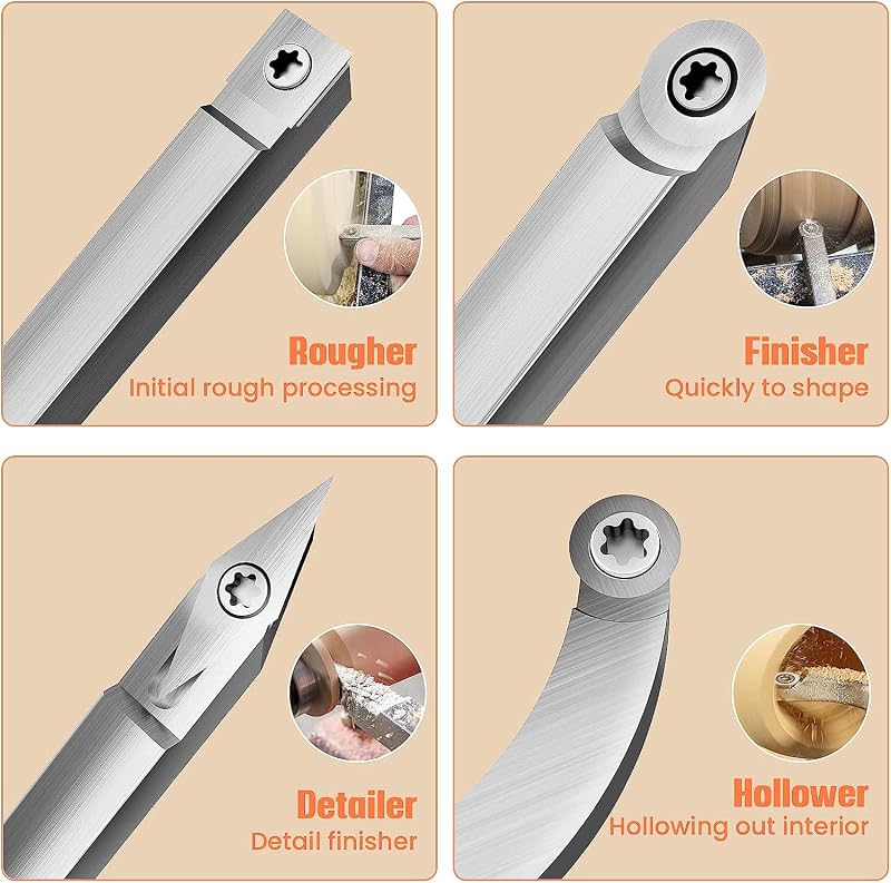 Set 8 Pzas Cortadores Carburo Tungsteno Torno Madera