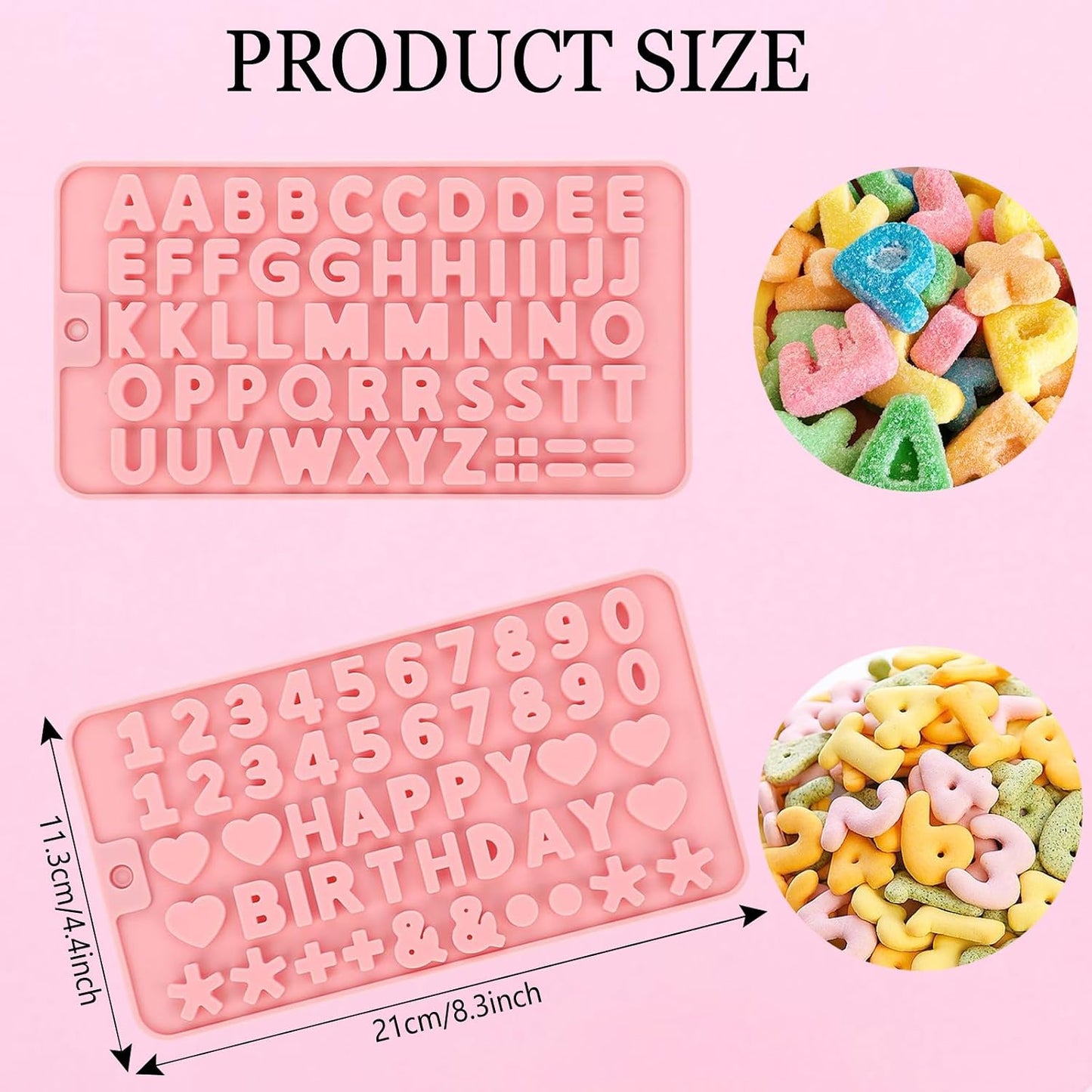 2 Moldes Chocolate Letras Números Reutilizables