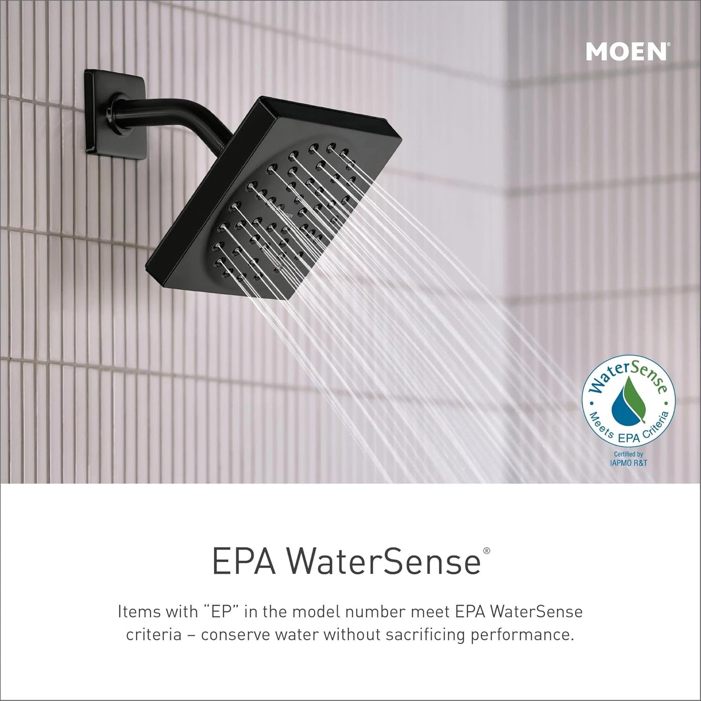 Ducha de mano Moen negra mate ecológica 3638EPBL