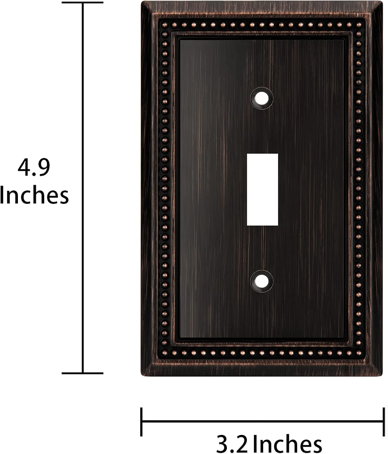 Placa decorativa interruptor bronce antiguo 3 pzas
