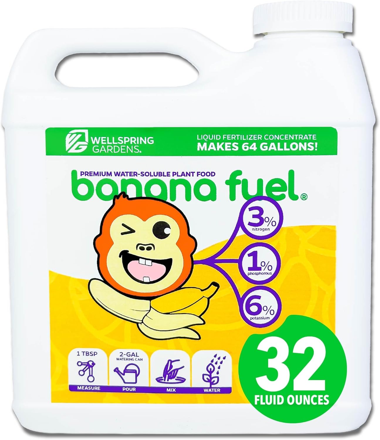 Fertilizante líquido para plantas y plátanos 32oz