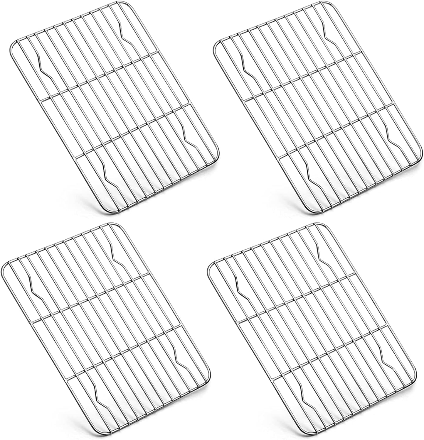 4 Rejillas Acero Inox para Hornear 8.6pulg