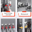 Soporte pared trapeador escoba acero inox armario garaje