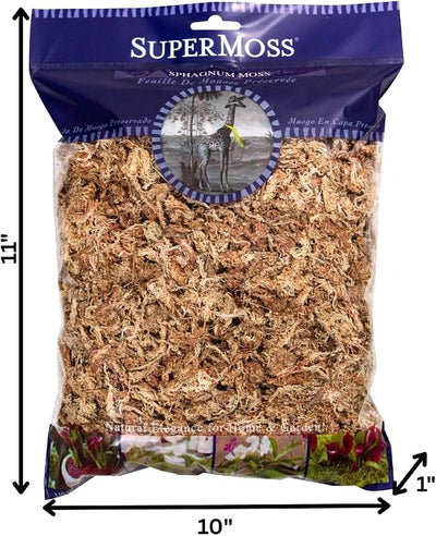 Musgo Sphagnum fibra alta retención agua orquídeas 4oz