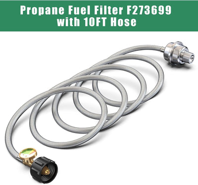 Filtro combustible calentador propano manguera 10ft acero inox
