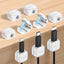 9 Clips magnéticos para cables adhesivo mejorado organizador