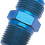 Adaptador presión tubería aluminio anodizado azul