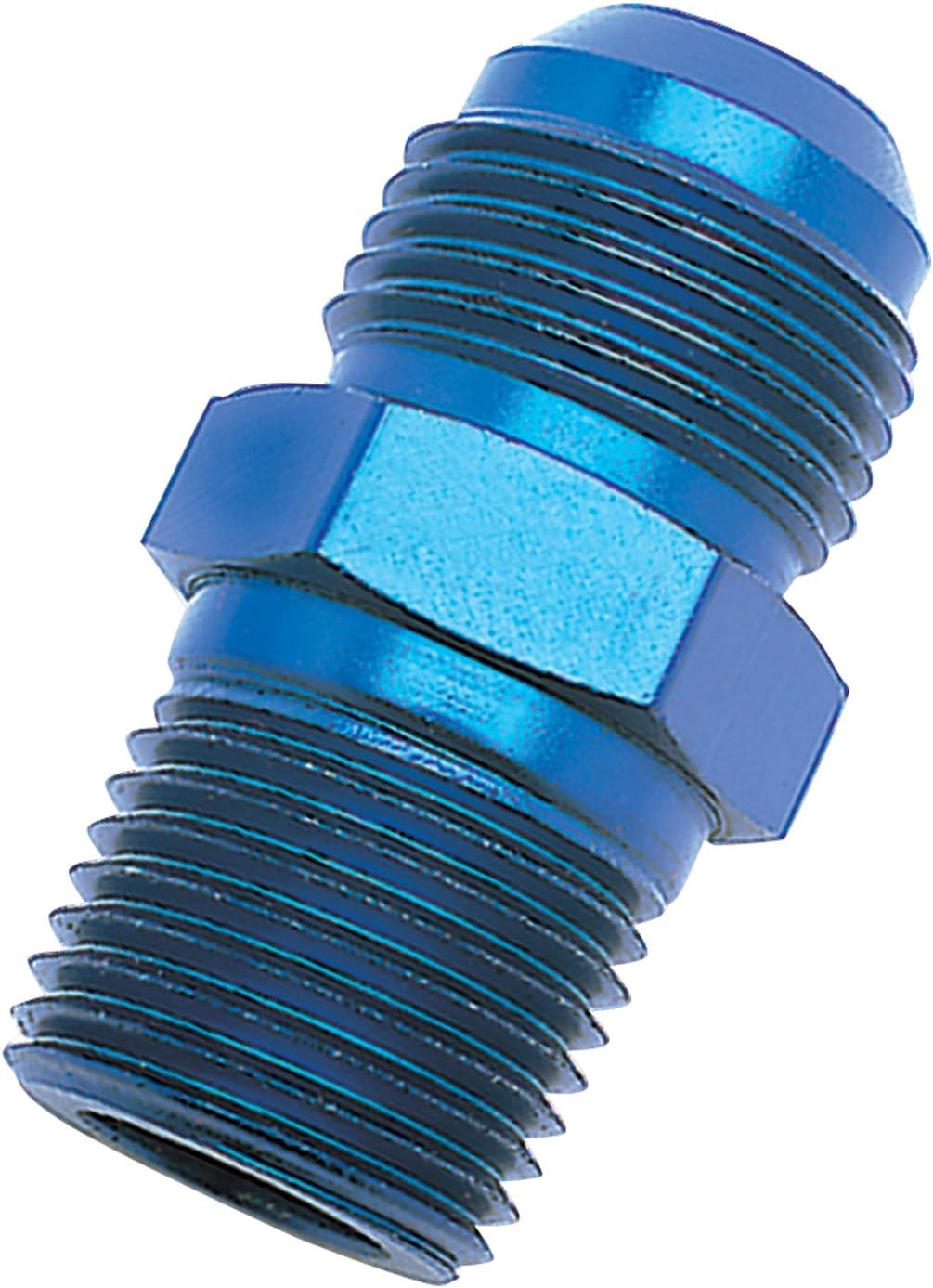 Adaptador presión tubería aluminio anodizado azul