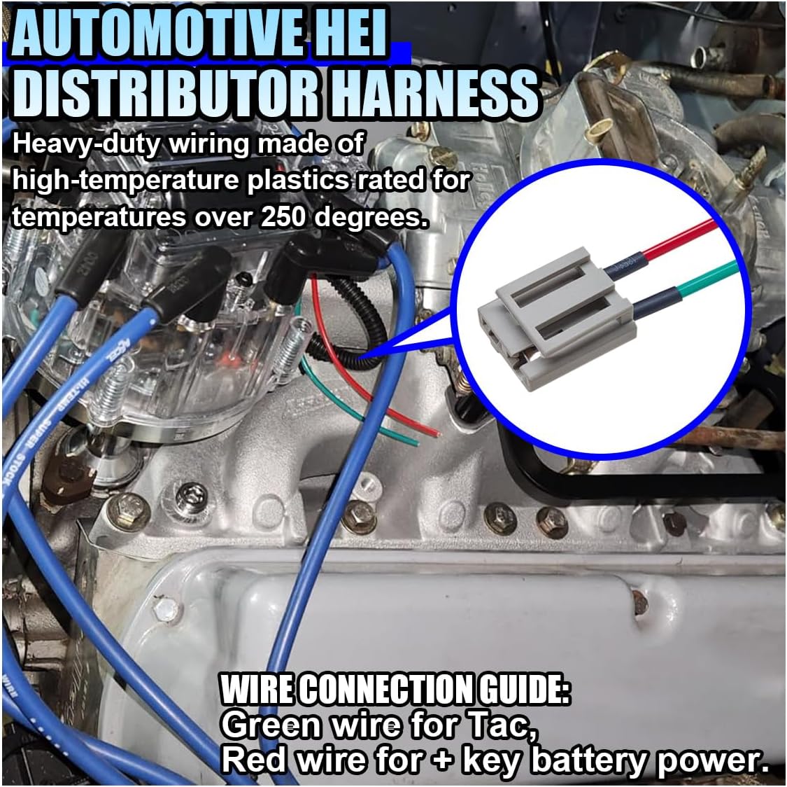 2 Pzas Arnés Cable Pigtail para Distribuidor HEI 12V