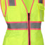 Chaleco Hi Vis mujer cintura cordón bolsillo cremallera ANSI R Clase 2